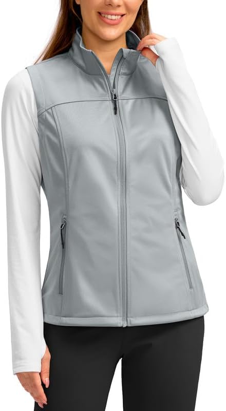 Soothfeel Women's Lightweight Softshell Vest for Outdoor Activities