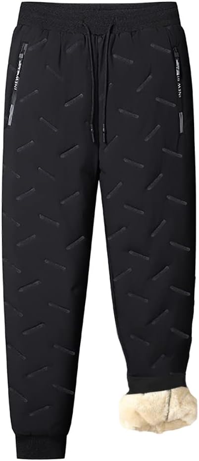 Mens Winter Warm Sweatpants Fleece Sherpa Lined Track Pants