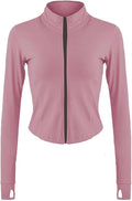 Lviefent Womens Lightweight Full Zip Running Track Jacket - Slim Fit