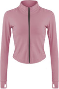 Lviefent Womens Lightweight Full Zip Running Track Jacket - Slim