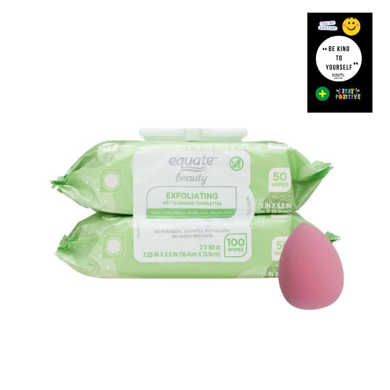 Gentle Exfoliating Makeup Remover Wipes - Twin Pack