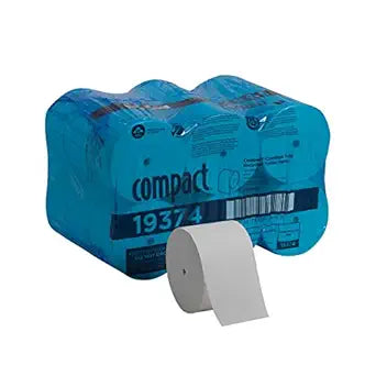 Compact Coreless 1-Ply Recycled Toilet Paper for Eco-Friendly Use
