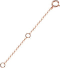 14K Solid Gold Necklace Extender - Durable Adjustable 2 in Rose Gold