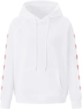 Cute Heart Hoodies for Women Y2k Oversized Embroidered Hoodies