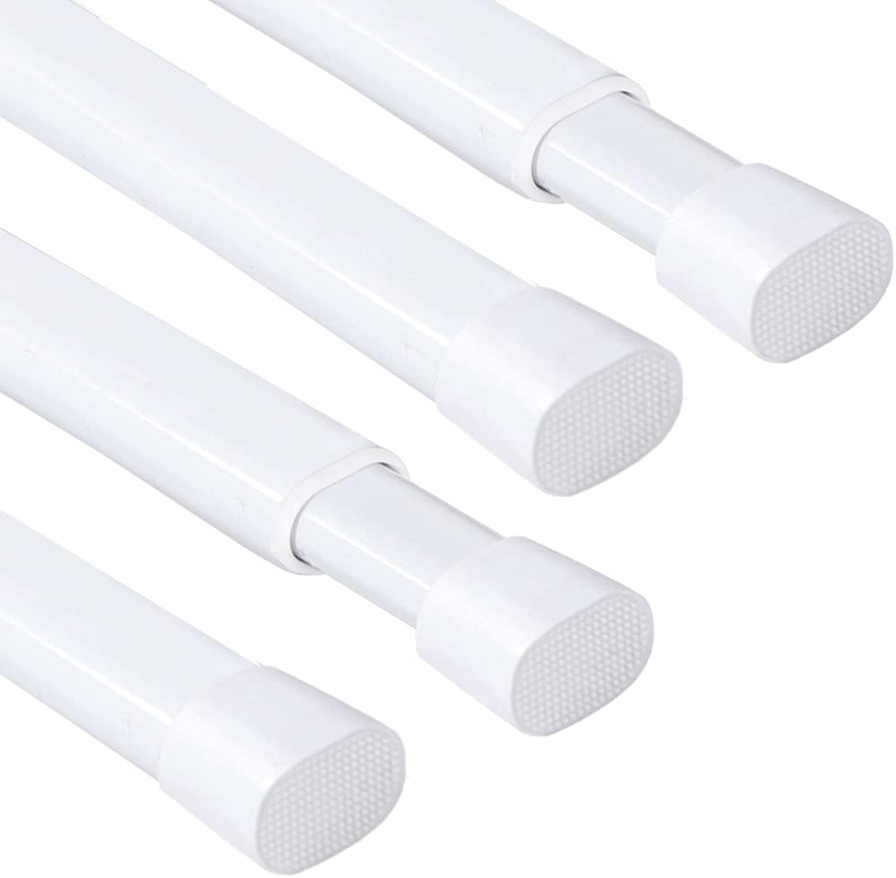 H.VERSAILTEX 4 Pack Spring Tension Curtain Rods 36-60 in