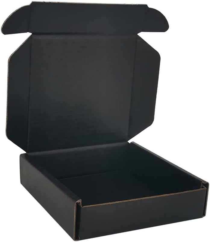 400 Pack Small Shipping Boxes for Business, Black Corrugated Mailers