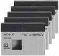 Sony HDM-63VG MiniDV/HDV 63min Tape 5 Pack - Reliable Recording