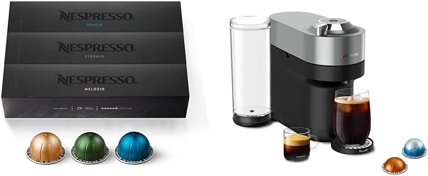 Nespresso Vertuo POP+ Deluxe Coffee Machine with Variety Pack