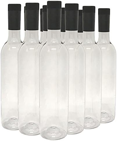 nicebottles Plastic Wine Bottles & Screw Caps - 48 Pack
