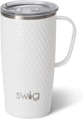 22oz Travel Mug with Handle and Lid - Golf Ball Pattern Insulated