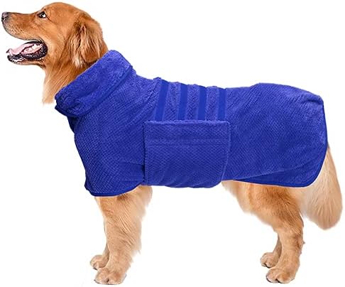 Pineapple Grid Fast Drying Dog Cat Bath Robe Towel - 3XL Size