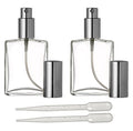 Riverrun Glass Atomizer Set - 60ml Silver Sprayer Duo
