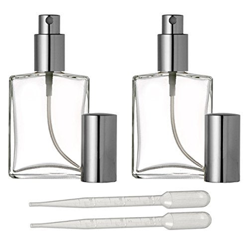 Riverrun Glass Atomizer Set - 60ml Silver Sprayer Duo