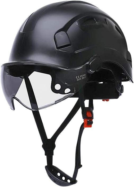 Protective Construction Hard Hat with Adjustable Visor