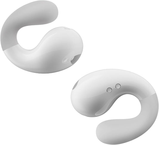 Lightweight Bone Conduction Earbuds - 36H Playtime, Waterproof, White