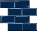 STICKGOO Peel and Stick Subway Tile Backsplash - Deep Blue Thicker