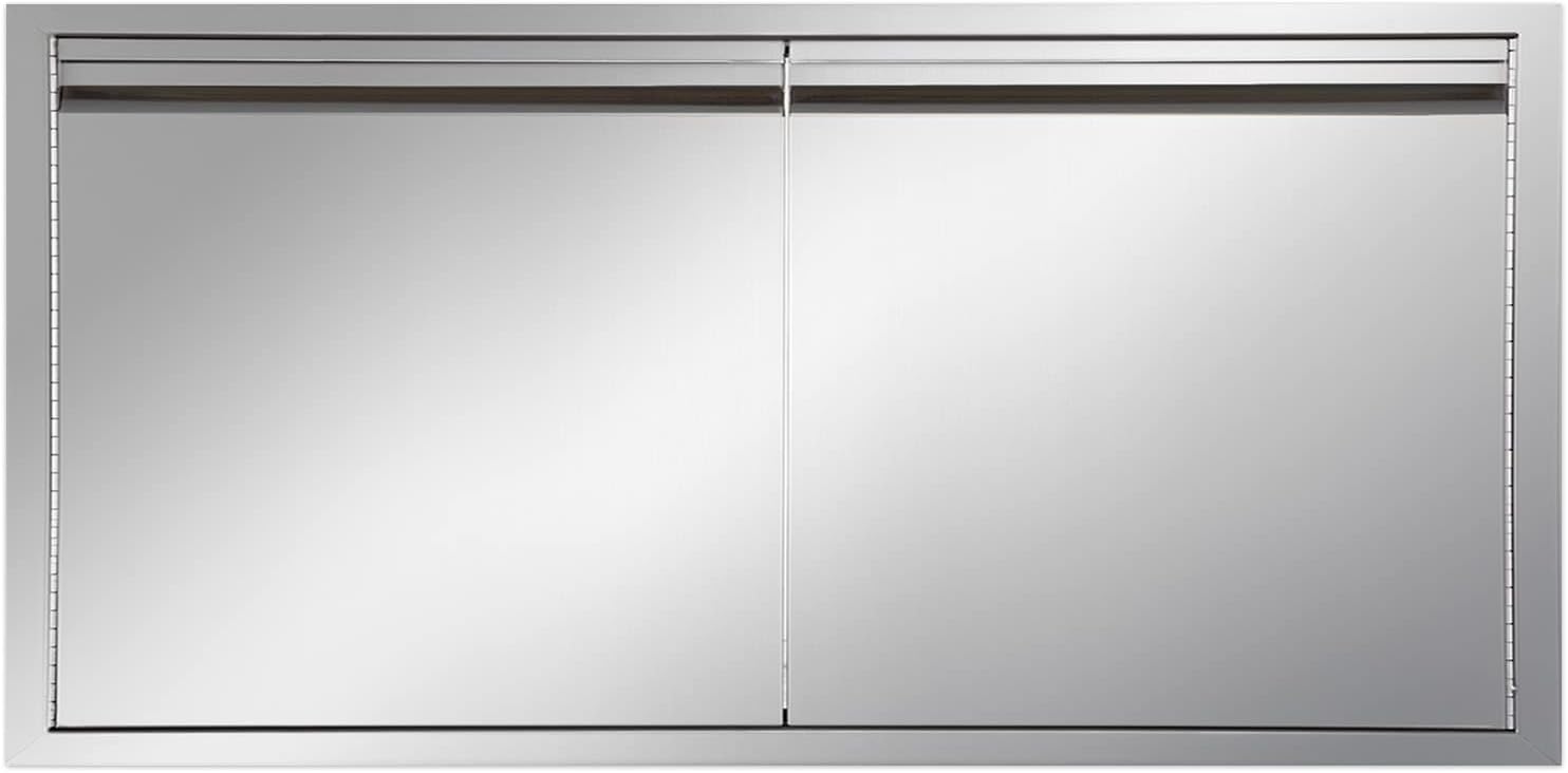 Outdoor Kitchen Door 42W x 21H inch Stainless Steel BBQ Double Door