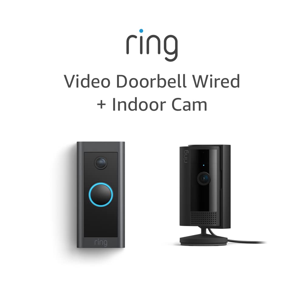 Ultimate Home Security Set: Ring Indoor Cam & Doorbell Wired