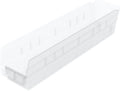 Akro-Mils 30128 Plastic Shelf Bins - Durable Clear Storage for Shelves