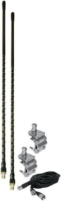 ProComm HSD995-4B 4ft Dual Black Fiberglass CB Antenna Kit - Mirror