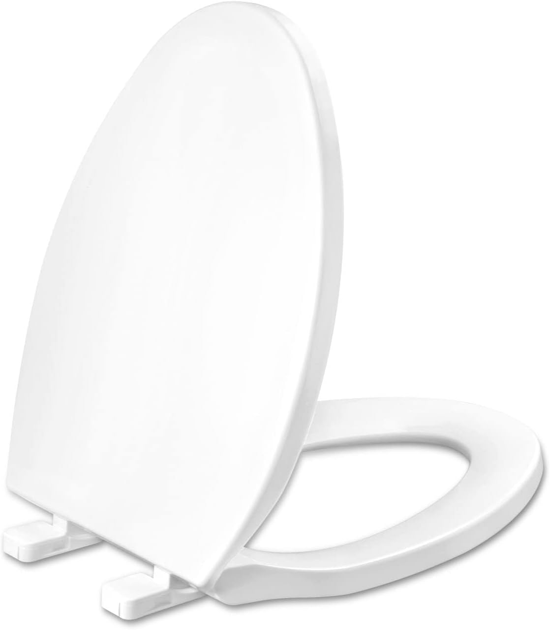 Elongated Toilet Seat with Slow Close Hinges for Comfort