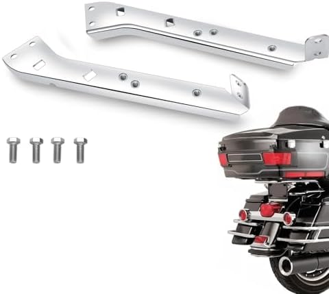 Chrome Saddlebag Rail Support Bracket for Harley Touring Models