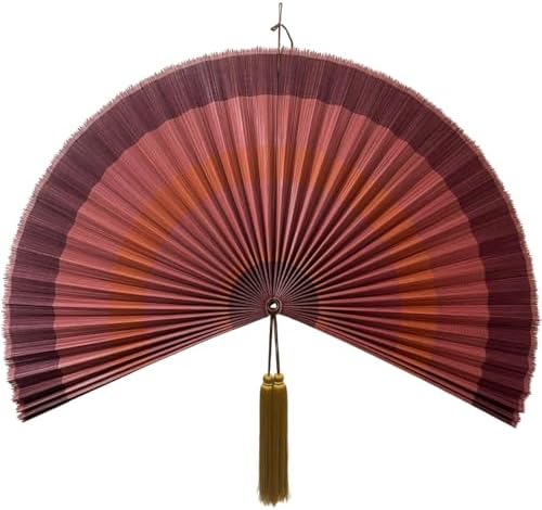 Large Bamboo Fan Wall Decor for Boho Headboard Style