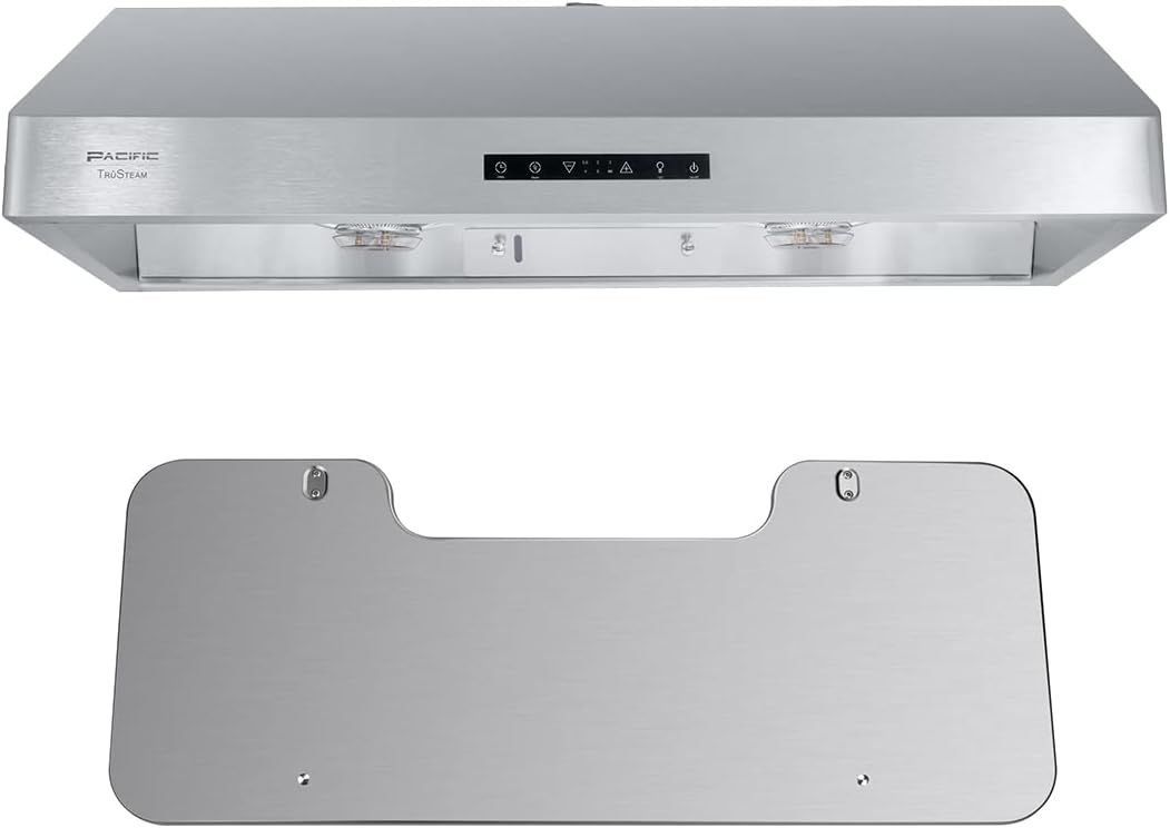Pacific Trusteam Under Cabinet Hood SC8836BS Bundle with Deflector