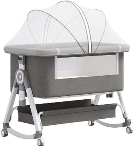 3 in 1 Baby Bassinet Bedside Sleeper with Wheels and Net