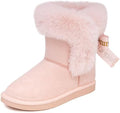 Girls Winter Boots Warm Insulated Mid Calf Snow Booties - Cozy Grip