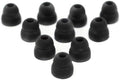5 Pairs Double Flange Earbud Tips - Comfy Fit for Various Brands! (Black)