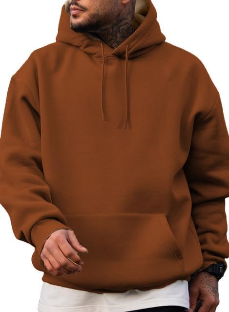 JMIERR Mens Casual Cotton Hooded Sweatshirts for Everyday Wear