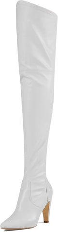 DREAM PAIRS Thigh High Boots Over The Knee Heels - Sleek (Style D9LT)