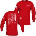 1776 Flag Long Sleeve Men's T-Shirt - Tagless Patriotic Comfort
