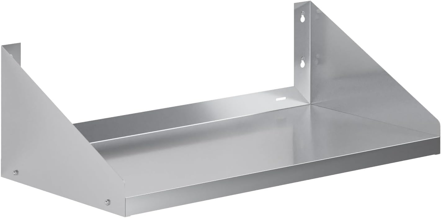 NSF Certified Stainless Steel Microwave Shelf | Commercial Grade
