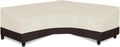 Patio V-Shaped Sectional Cover 118in Each Side - Beige/Dark Brown