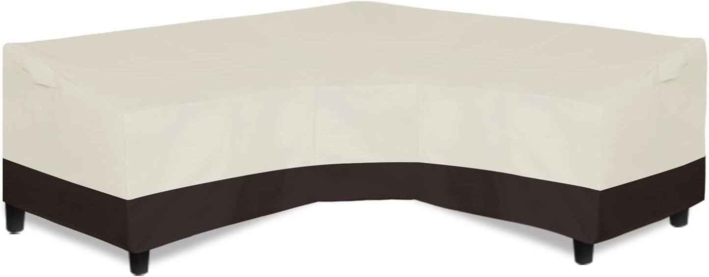 Waterproof Patio V-Shaped Sectional Sofa Cover for Outdoor Use