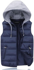 Women's Puffer Vest Zip Up Quilted Hooded Winter Vest - Warm Layer
