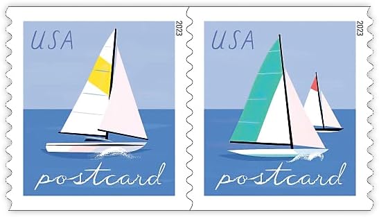 Sailboats Postcard Stamps for Joyful Mailings and More
