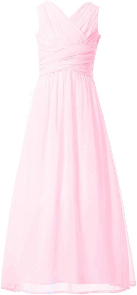 Juniors Long Bridesmaid Dress for Flower Girls and Parties