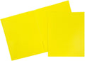 Plastic 2 Pocket POP Folders - Durable Yellow School Folders