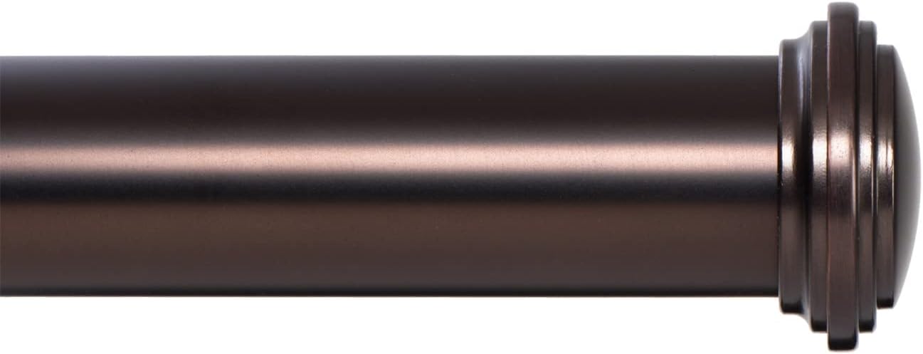 Ivilon Decorative Window Curtain Rod with Unique End Cap Design