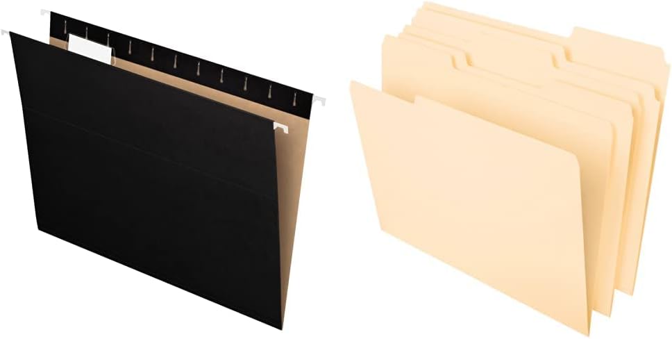 Pendaflex Recycled Hanging Folders and Classic Manila File Folders