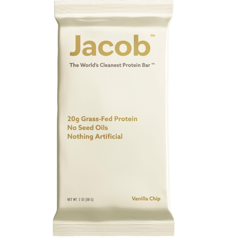 Jacob Protein Bars - Delicious Vanilla Flavor with 20g Protein