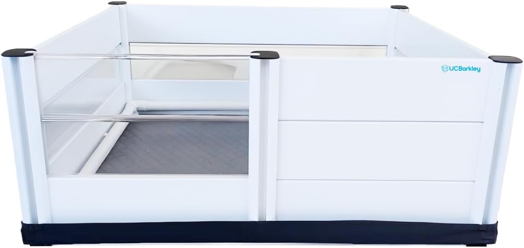 Whelping Box for Dogs and Puppies with Clear Window Panel