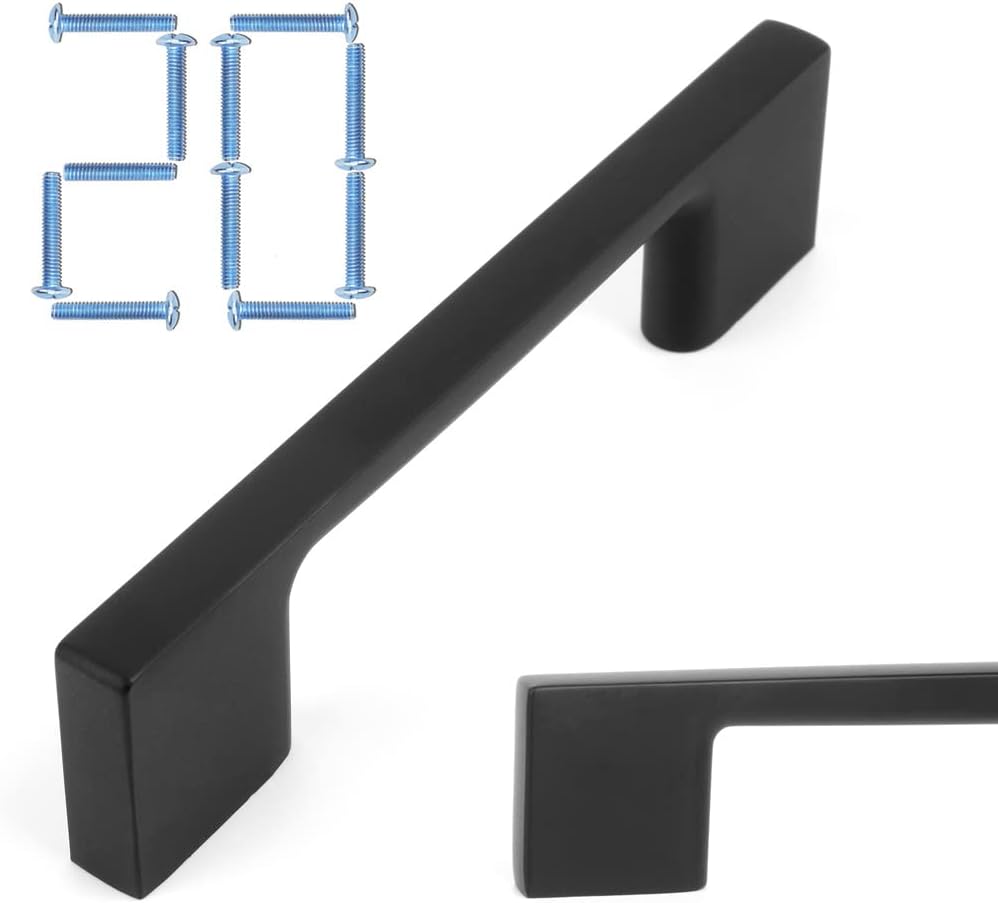 KOOFIZO 20 Pack 5 Inch Matte Black Kitchen Cabinet Pulls
