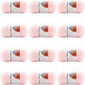 Soft Classic Solid Yarn 12 Pack - Cozy, Colorful Bulk for Knitting