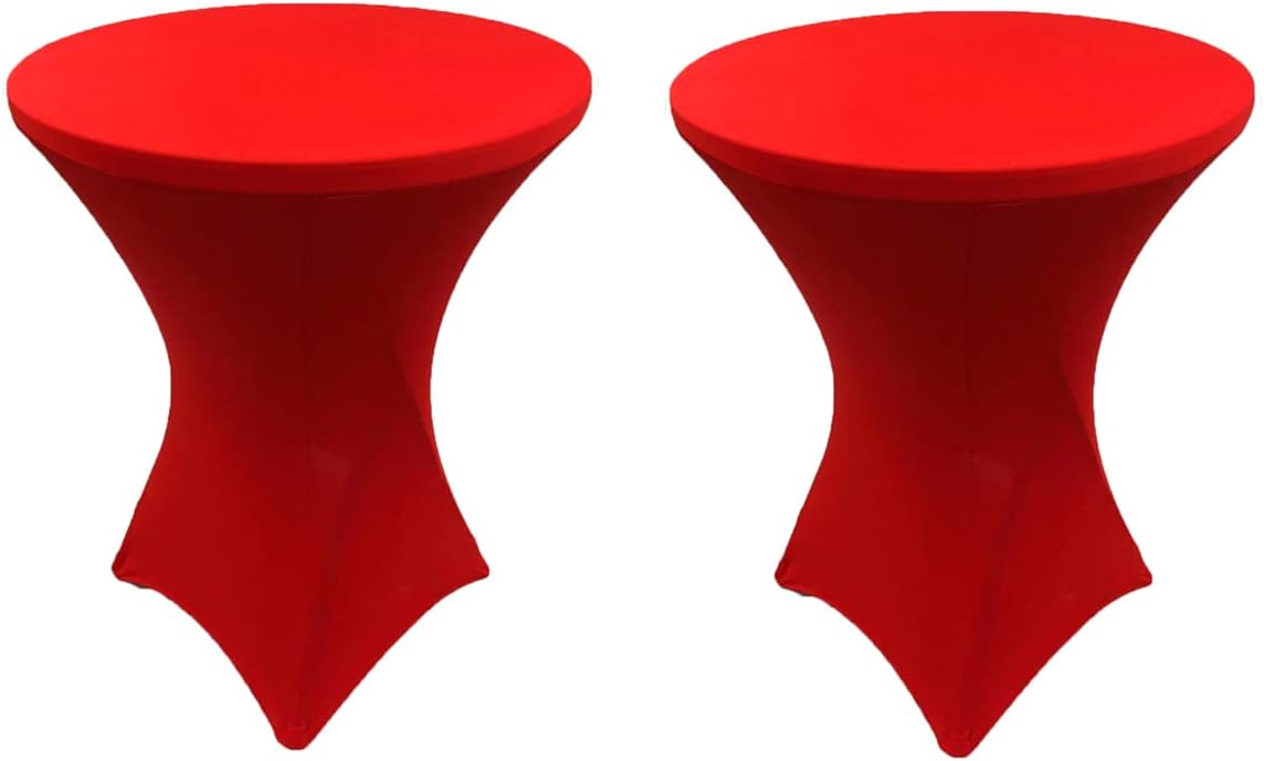 Gowinex 2-Pack Red Cocktail Tablecloths - Stretchy Elegance!