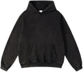 Oversize Men's Vintage Zip Up Hoodie with Pockets - Acid Wash