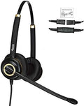 Discover D712 Dual Speaker Wired Office Headset for Desk Phones